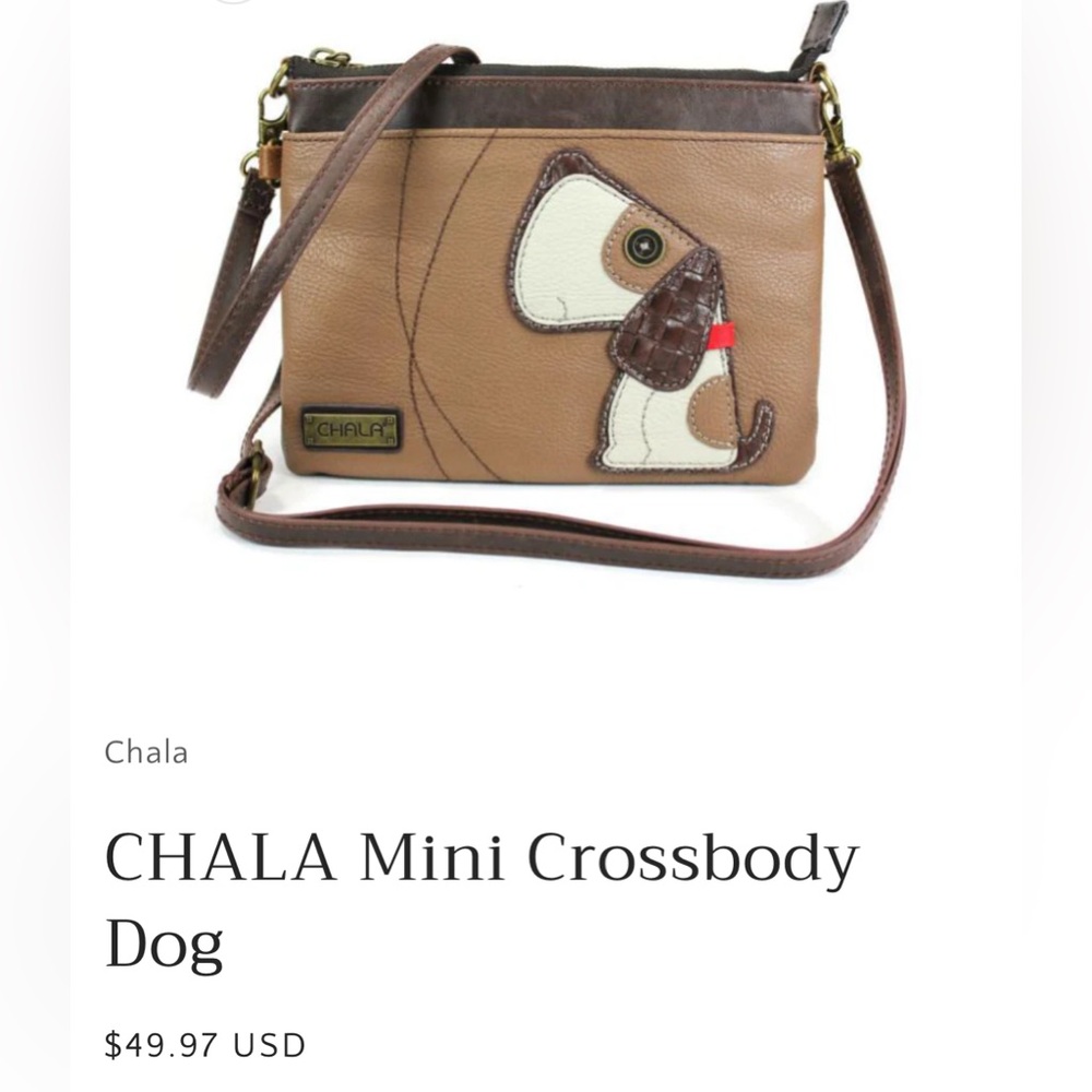 Chala Tan and Brown Crossbody Bag